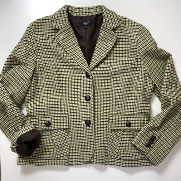 Talbots Jackets & Blazers - Talbots Plus Petite Houndstooth Wool Blazer